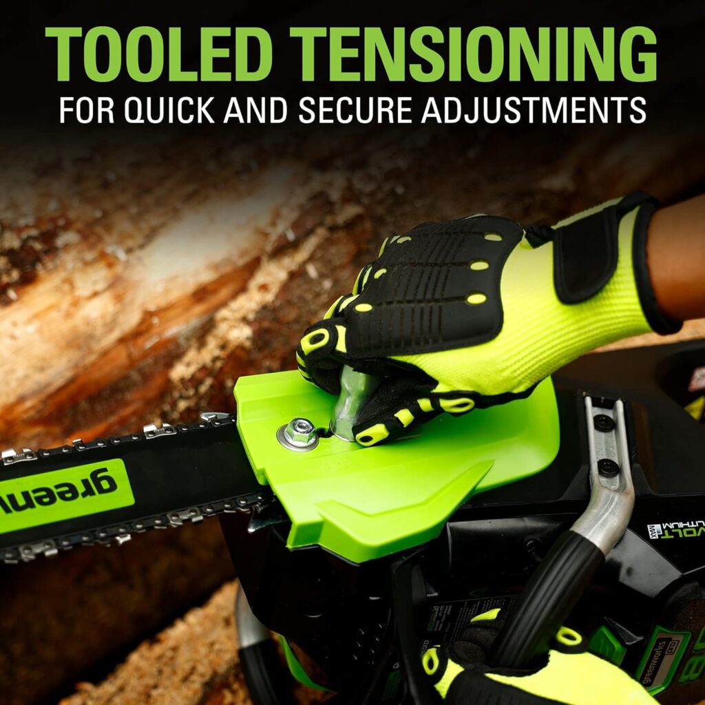 Greenworks 80V 18 Brushless Cordless Chainsaw (Great For Tree Felling, Limbing, Pruning, and Firewood) / 75+ Compatible Tools), 2.0Ah Battery and Rapid Charger Included