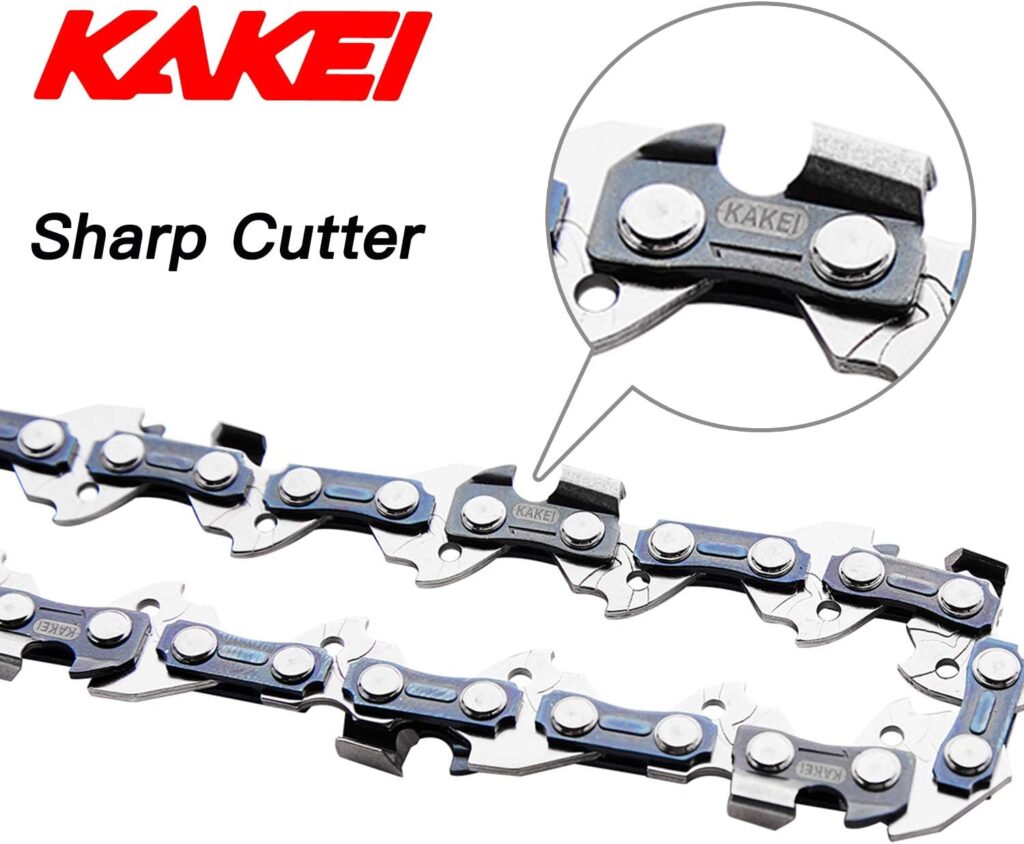 KAKEI 12 Inch Chainsaw Chain 3/8 LP Pitch, 043 Gauge, 45 Drive Links Fits Dewalt DCCS620, Ryobi, Echo and More- DWO1DT612,R45 (3 Chains)